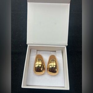 Heaven Mayhem Beanie Earrings in Gold clip on.